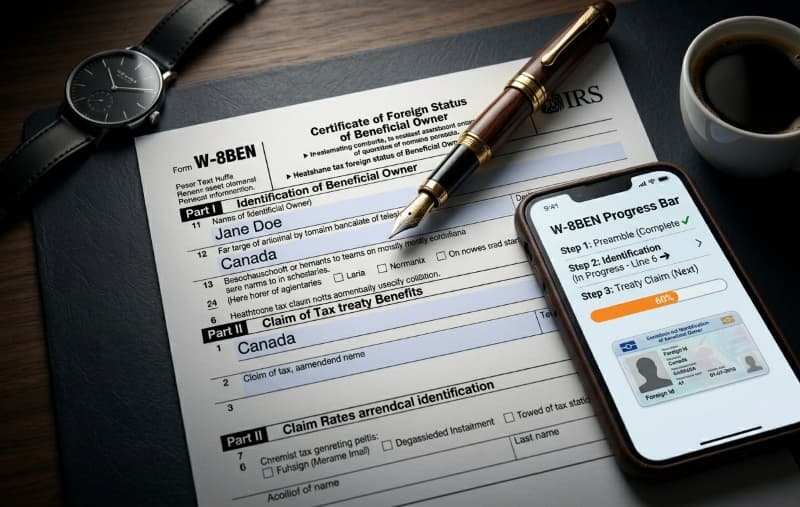como llenar el formulario w-8 ben